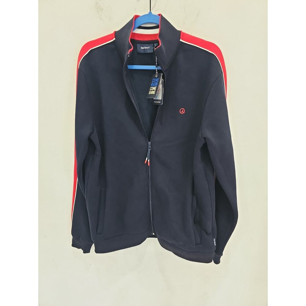 SEA RANCH Mens Jacket Zip-Up Jacket Sweater Navy Blue Knit Size L - Picture 3 of 11